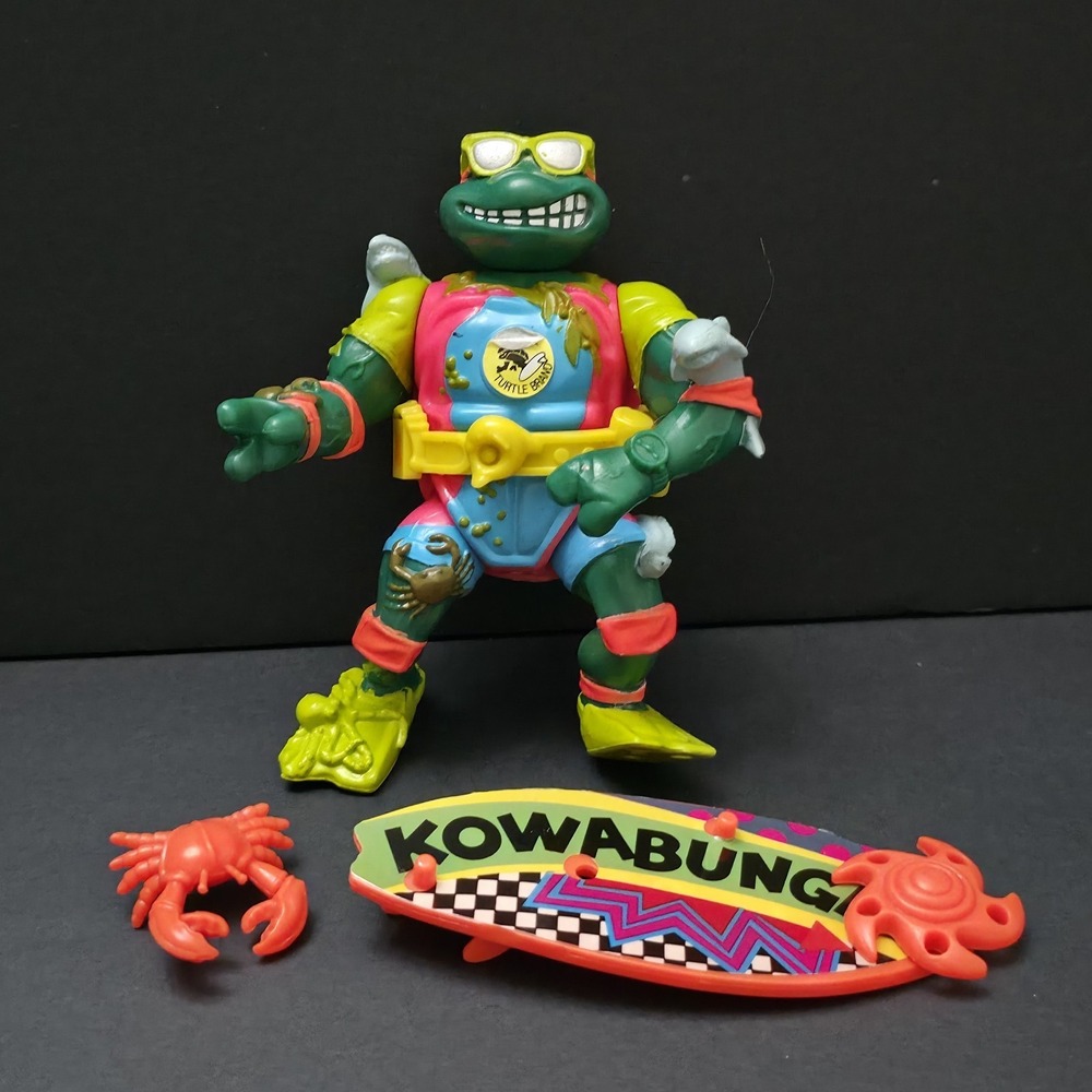 TMNT Sewer Surfer Mike Complete 1990 Playmates Figure Vintage